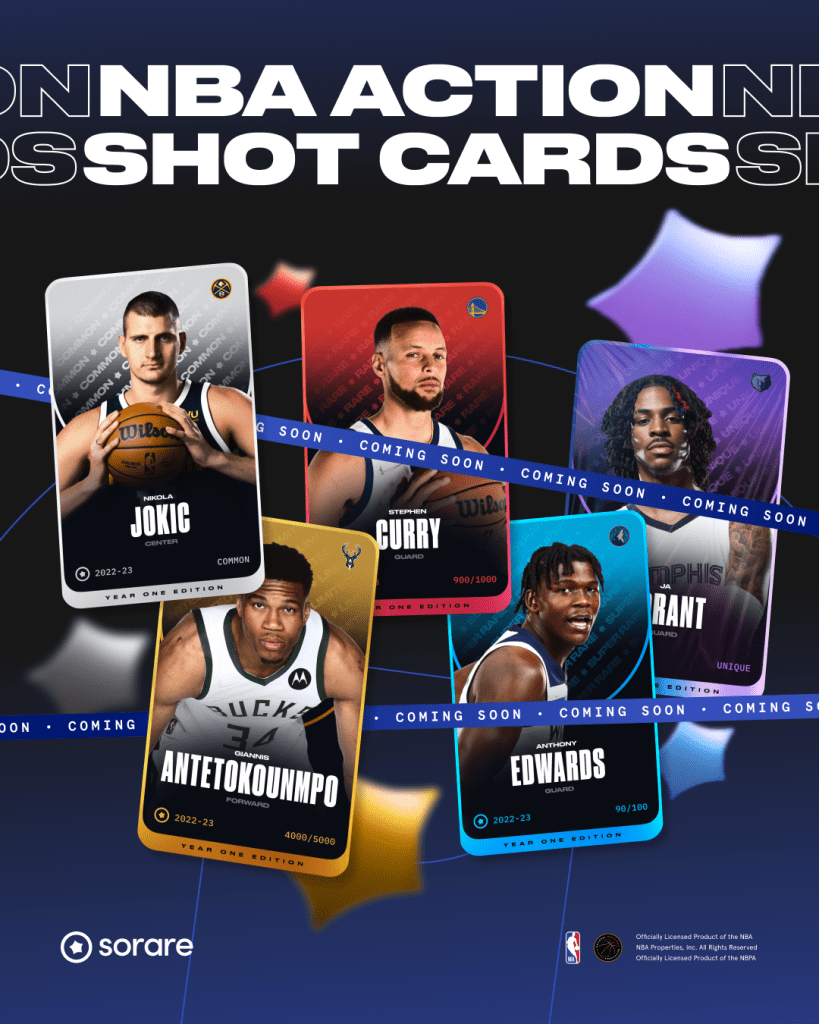 Sorare NBA Action Shot Cards